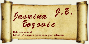 Jasmina Božović vizit kartica